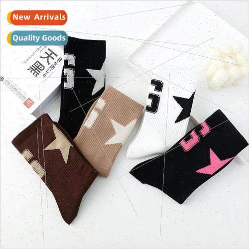 Socks womens mid-calf fall and winter new ins tide cotton fa