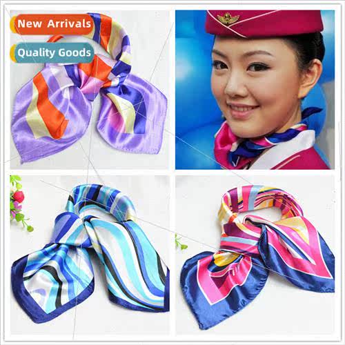 New elegant simulation silk neckerchief striped women small