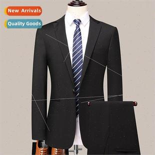 spring fall casual small Korean twoPCS men Groom new