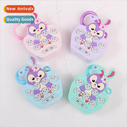 Creative purple rabbit cute fun mouse machine keychain child