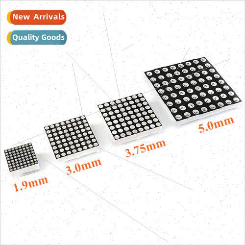 8*8 LED Dot Matrix 1.9mm 3.0mm 3.75mm 5.0mm Red Bright Digal
