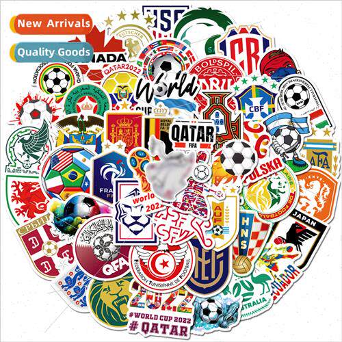 50 pcs 2022 Qatar World Cup stickers soccer team logo luggag