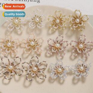 ght luxury small perfume double pearl flowers diy handmade w