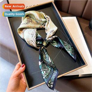 green silk hundred whe Korean dark female Apparent scarf