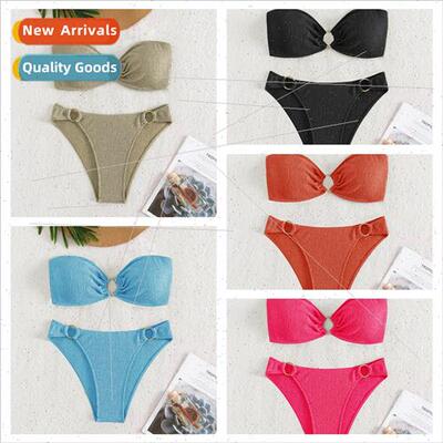 New swimsu sexy bikini wh bra pads womens separates swimsu E