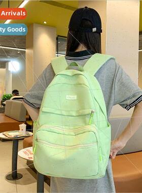 Solid Color Multi-Pocket Shoulder Bag 2023ins Female Middle