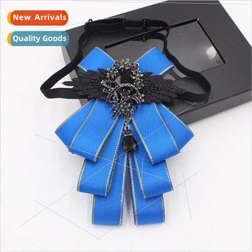 Europe Bow Tie Rhinestone Accessories Bow Tie Necklace Shop