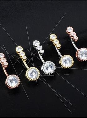 Europe fashion new piercing jewelry encrusted zirconia navel