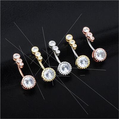 Europe fashion new piercing jewelry encrusted zirconia navel