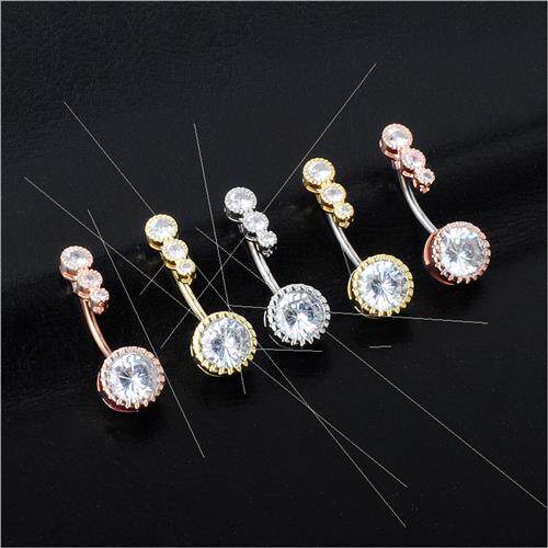 Europe fashion new piercing jewelry encrusted zirconia navel