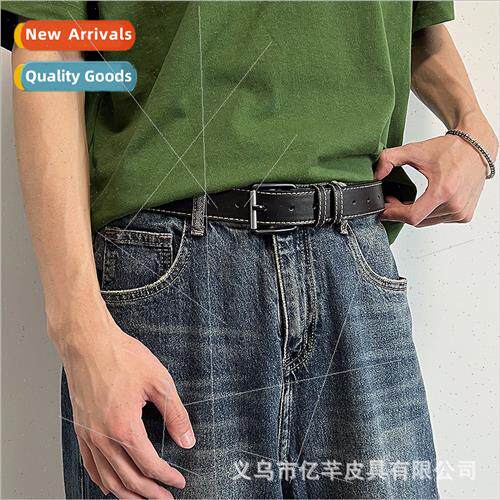 Square buckle men belts fashion versatile  pants belt high