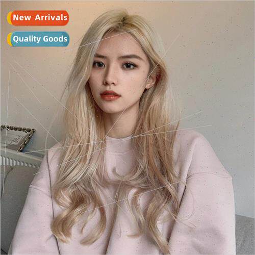 Wig female Europe fashion center parted big wave long curly