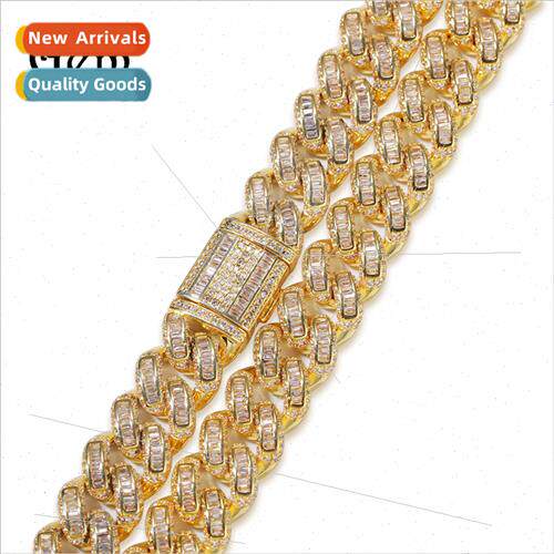 Hip Hop Square Round Zirconia Mixed Set Cuban Necklace Europ