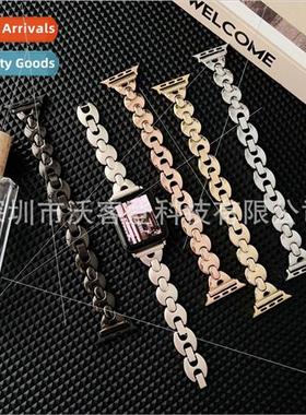 适用apple pig nose chain stainless steel metal watch bapple