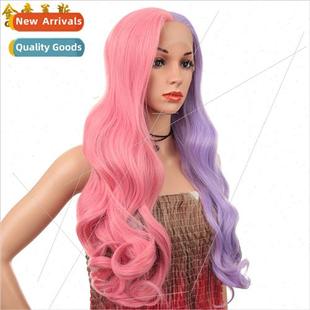 Europe wigs high temperature silk long curly wig women chemi