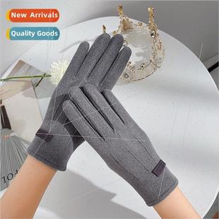 winter new finger female full autumn screen Gloves touch