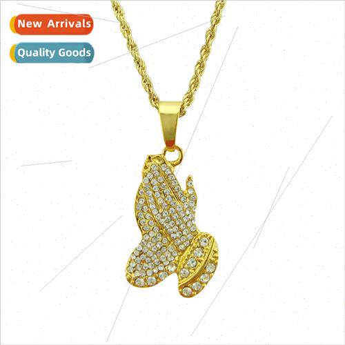 Diamonds classic hip-hop star  rap Buddha hand necklace pend