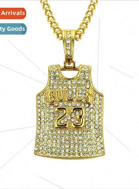 Europe 23 jersey diamond pendant necklace men pendant access