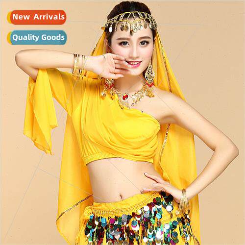 Belly Dance Indian Dance Dai Dance Dance Slant Shoulder Top