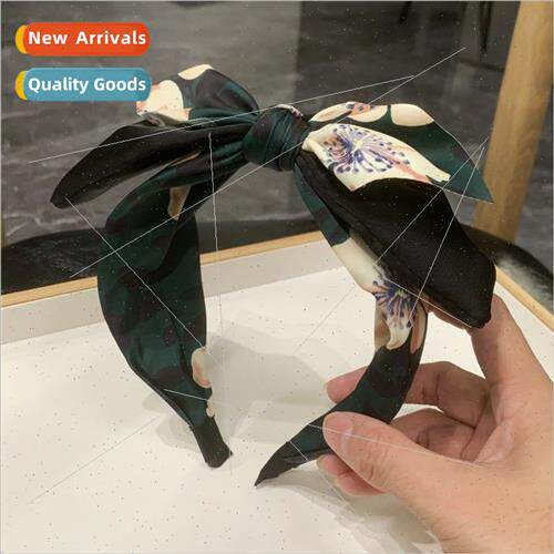 Hair accessories personalized leopard bow hair band new retr