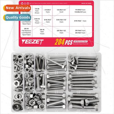 304 hexagon bolts flat washers spring washers nuts combinati
