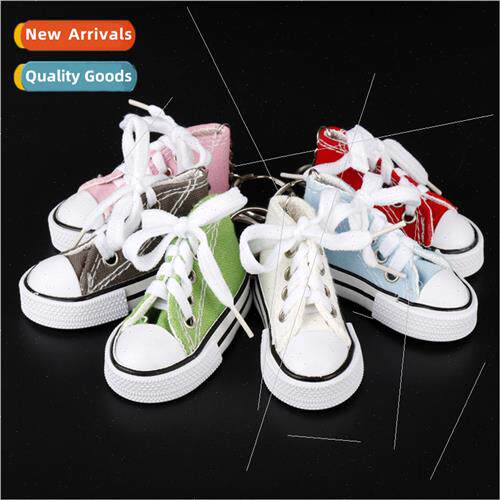 Mini canvas shoes keychain sneakers board shoes creative lei