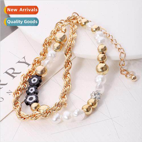 Jewellery Europe new twist chain pearl small gold beads spli