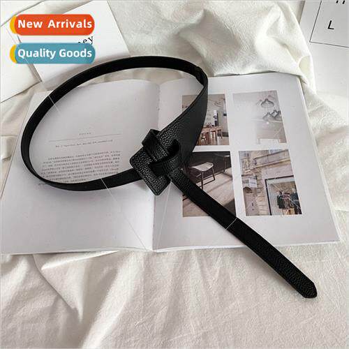 Wide belt women dress Korean simple hundred a coat sweater w