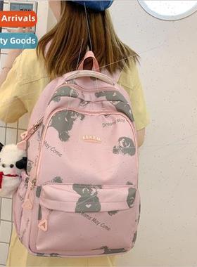 Couple shoulder bag 2023 spring fall new cartoon bear printi