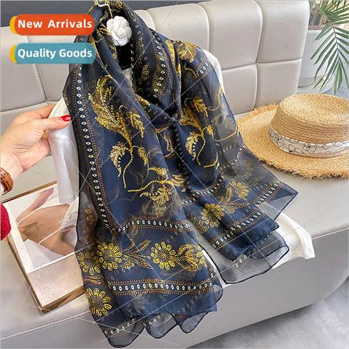 2023 Spring Autumn new fashion Youyou soft yarn silk scarf f