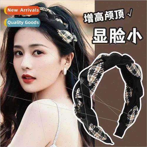 Whe Deer ~ retro ins bird-eye letter webbing twist hair band