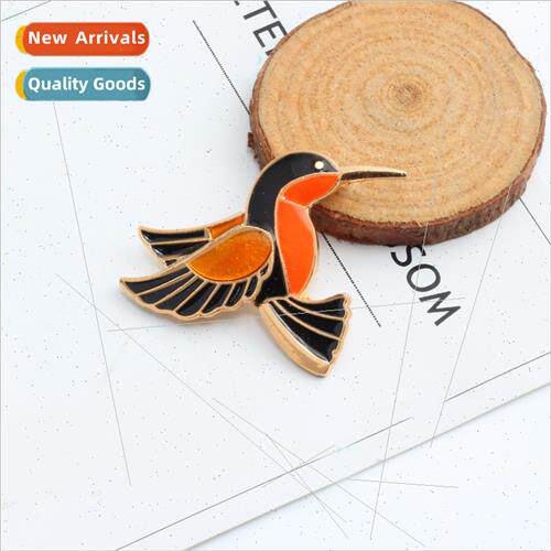 Ethnic Chinese corsage colorful glaze Annunciation bird pin