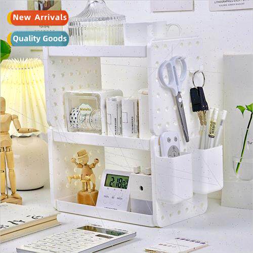 Ins desktop hollow double storage rack -printing wind hole b
