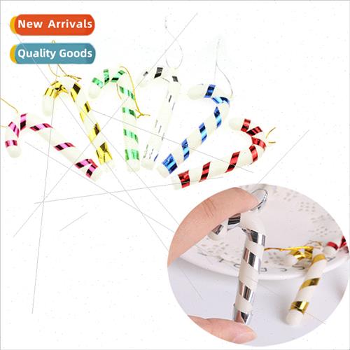 Three-color 6-pack Christmas small walking stick 7CM Christm