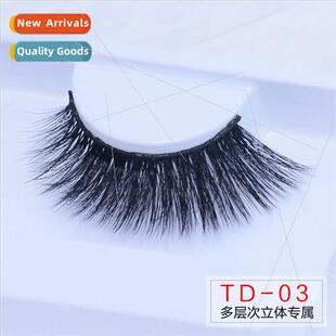 3D handmade eye lashes thick Europe false eyelashes TD03 pai