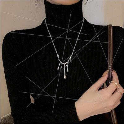 quid water drop lava necklace women niche ins hip cool sweat