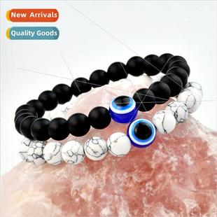 Whe Devil Jewelry mple Unis Bracelet Black Beaded Europe Eye