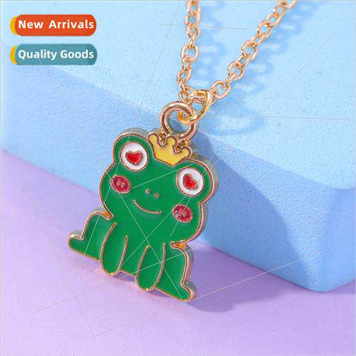 ins new oil drop children frog necklace pendant diy jeweller