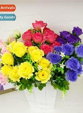 Greening simulation flowers 10 head casing roses wedding wed