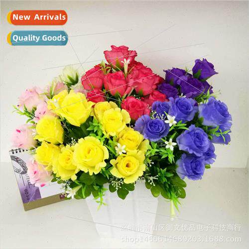 Greening simulation flowers 10 head casing roses wedding wed