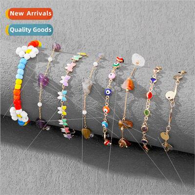 Europe new jewelry women accessories colorful crystal rice b
