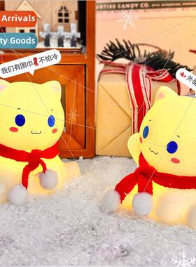 Christmas tune cat night light creative bedroom bedside lamp