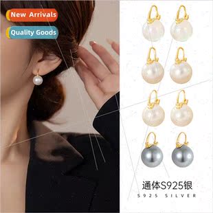 beads earrings female S925 lady fashion elegant simpl silver