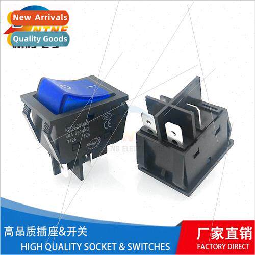 Ship Shape Rocker Swch KCD4-201N-B Blue Lamp Blue Cover High