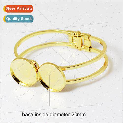 23419diy jewelry copper geometric double round bracket 20mm