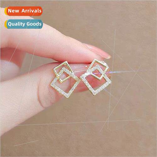 che geometric rhombus simple ear clips female whout ear hole