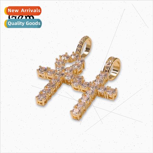 Hip new copper set zirconia cross zirconia ankh pendant ha s