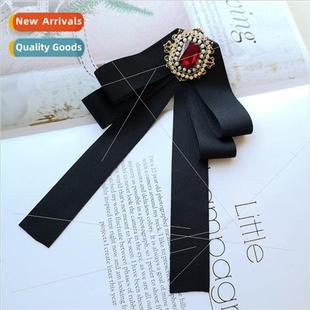 Tie Bow Korean Shirt Accessorie Red Necklace Diamond