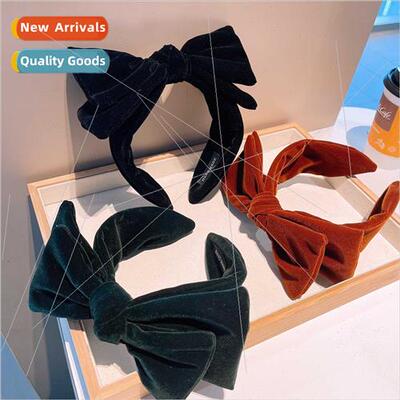 Fall winter  Korean retro ins temperament big bow hair band
