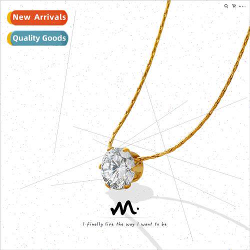 Romantic wind tide collarbone chain jewelry inlaid single di